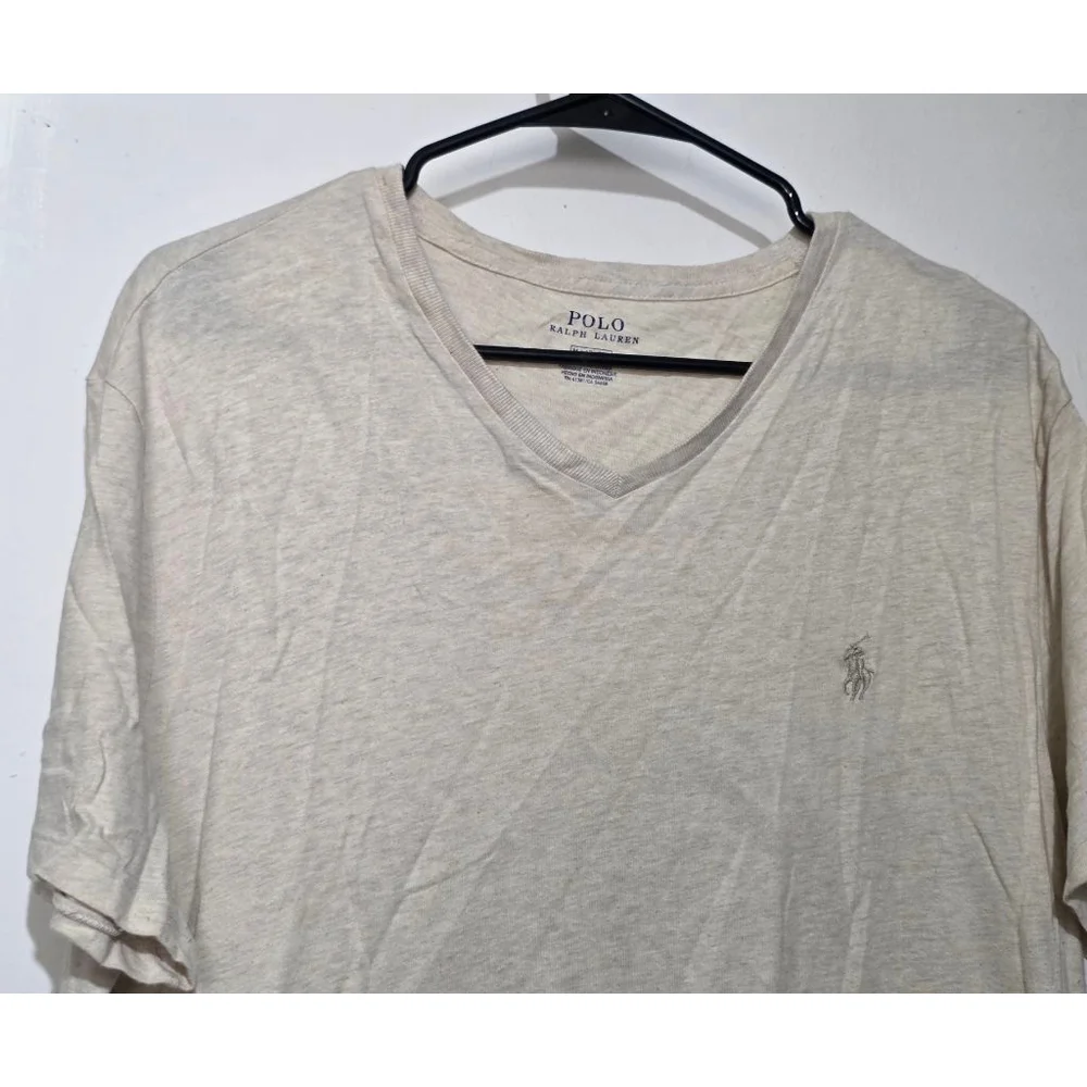 Men's Polo Ralph‎ Lauren V-Neck Tee M Beige